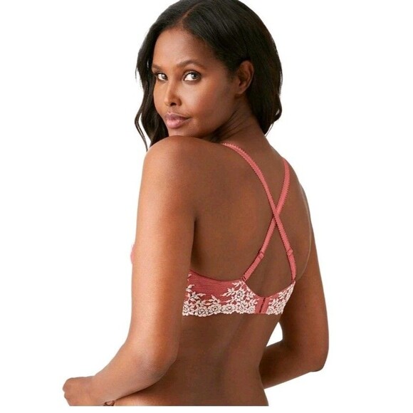 Wacoal Embrace Lace Plunge Bra Black 40DD - Picture 2 of 8